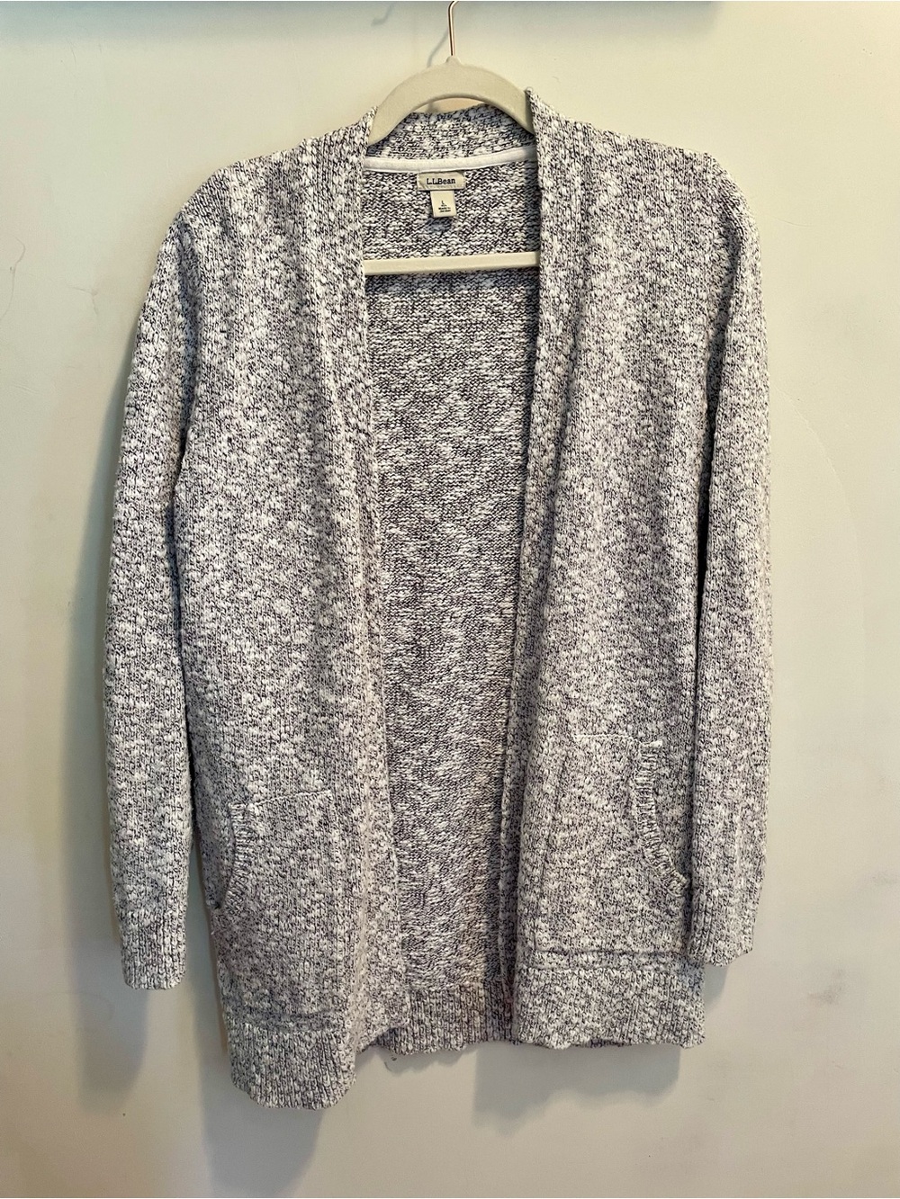 L.L. Bean Ragg Cotton Open-Front Women's Cardigan Sweater